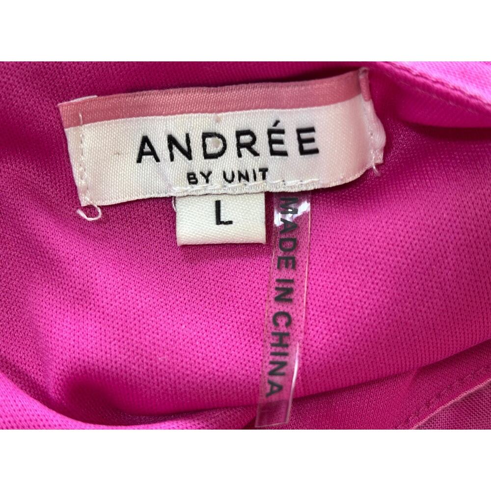 Andrée By Unit Fit & Flare Dress Girls Size L Pink Tie Dye Lined Flutter Sleeve - Picture 3 of 6